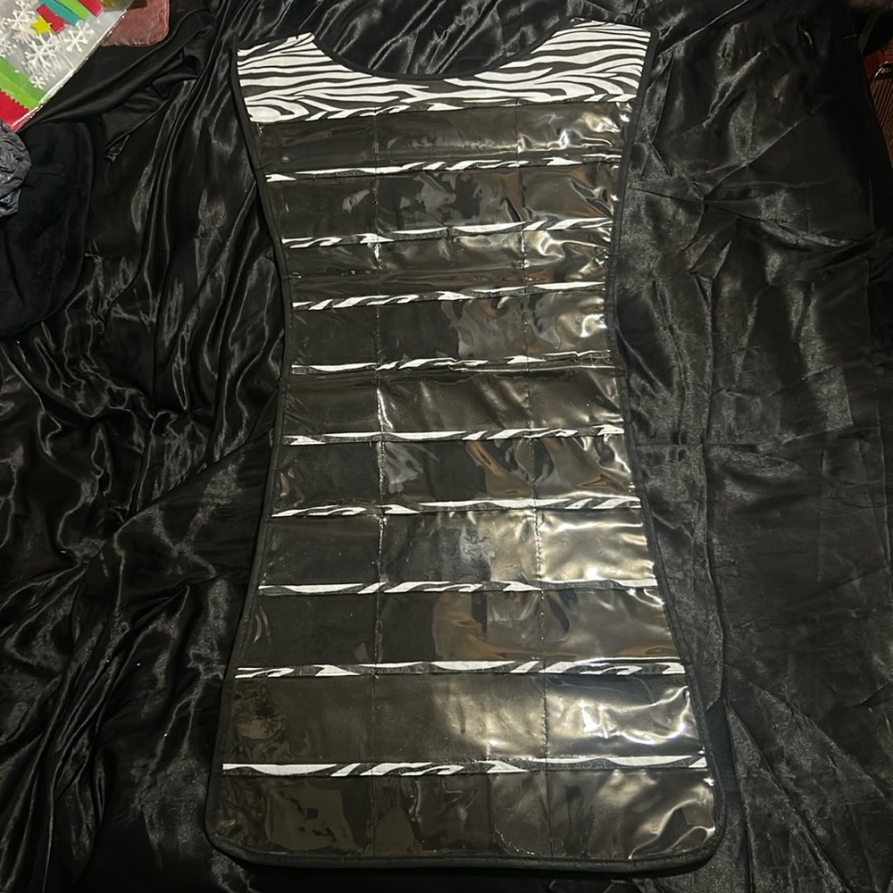 FAB Starpoint Zebra Print Hanging Jewelry Organizer